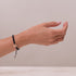 Kaurimuschel Schwarzes Makramee Armband | 925 Sterling Silber Roségold Vermeil
